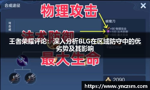 王者荣耀评论：深入分析BLG在区域防守中的优劣势及其影响